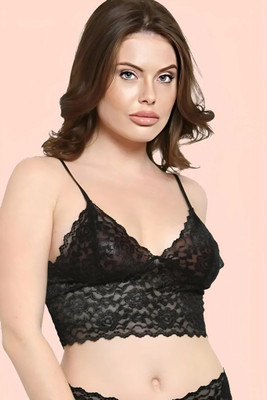 DreamBe Bra Women Bralette Non Padded Bra(Black)