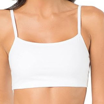 KIKWIT aditi Girls Training/Beginners Lightly Padded Bra(White)