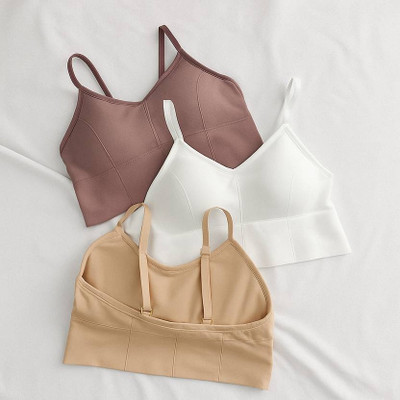 Nakshu Women Everyday Lightly Padded Bra(Purple, White, Beige)