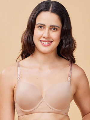 Enamor Multiway Strap Seamless Women Push-up Lightly Padded Bra(Beige)