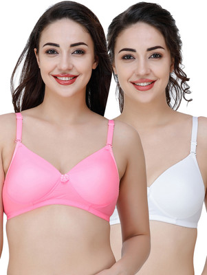 COLLEGE GIRL Hellopad ComboPO2 Women Everyday Lightly Padded Bra(Pink, White)
