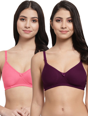 Docare Women T-Shirt Lightly Padded Bra(Purple, Pink)