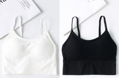 under 1000 Women T-Shirt Lightly Padded Bra(Black, White)