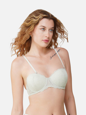 Thread sutra Women Push-up Lightly Padded Bra(White)