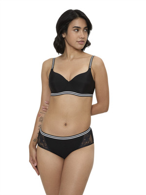Triumph T-Shirt Bra Spotlight Women T-Shirt Heavily Padded Bra(Black)