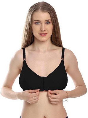 PIKCHA ENTERPRISE PE-FRONT BLACK-04 Women Full Coverage Non Padded Bra(Black)