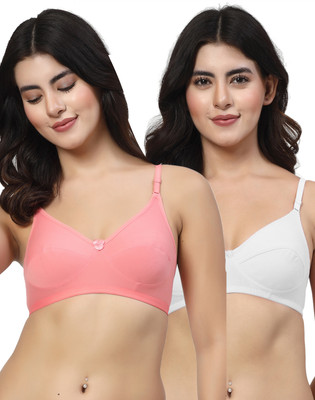 LILY Enimsaj Women Everyday Non Padded Bra(Red, White)