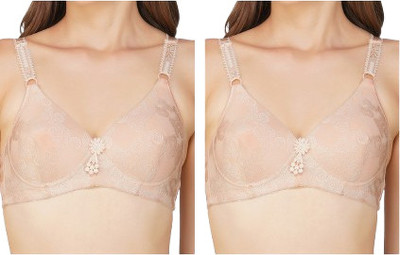 Ksvry Women Push-up Lightly Padded Bra(Beige)