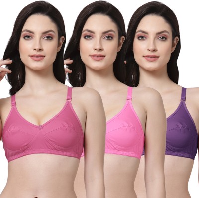 Shyam Sons FLAIR Shine Women Everyday Non Padded Bra(Maroon, Pink, Purple)