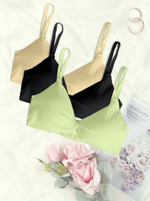 REVAFAB Women Push-up Lightly Padded Bra(Multicolor)