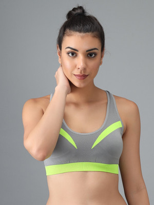 Right Size Women Sports Heavily Padded Bra(Grey)