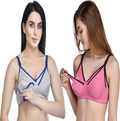 ALVI CARE Women Full Coverage Lightly Padded Bra(Multicolor)