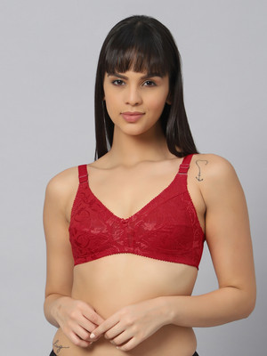 BlueNixie Women Full Coverage Non Padded Bra(Red)