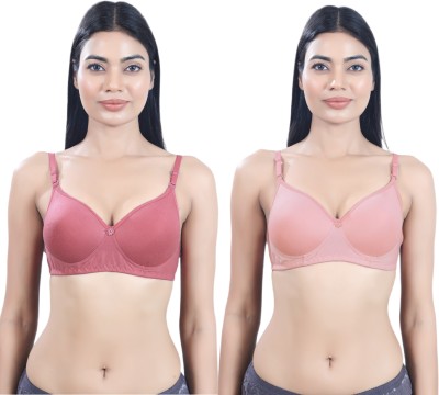 ALPHAWING Women lighliy Paded bra Women Everyday Lightly Padded Bra(Pink)