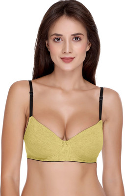 SONA SA-50 Women T-Shirt Lightly Padded Bra(Yellow)