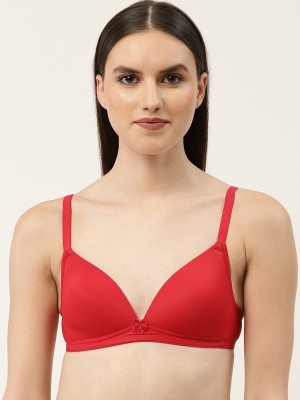 LEADING LADY Leading Lady Solid Lightly Padded Bra for Women Women T-Shirt Lightly Padded Bra(Red)