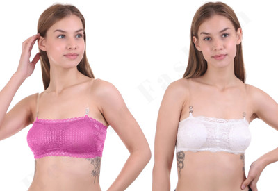 Restore Fashion 521 Women Full Coverage Lightly Padded Bra(Pink, White)