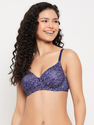 Clovia Women T-Shirt Lightly Padded Bra(Blue)