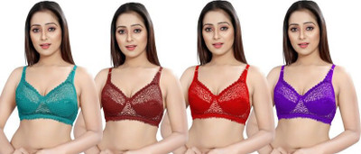 clickscart Women Full Coverage Non Padded Bra(Multicolor)