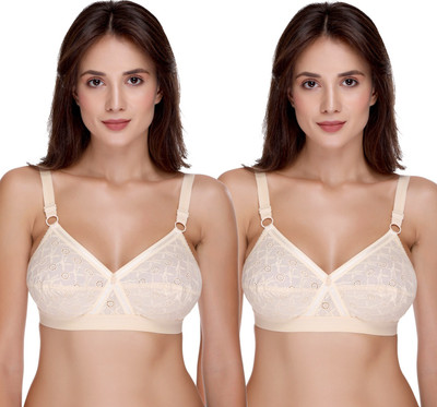 SONA by CROSS-CHIKEN Cross Chiken Everyday Plus Size Full Coverage Women Full Coverage Non Padded Bra(Beige, Beige)