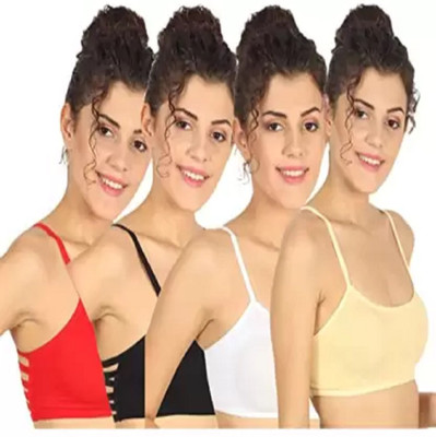 Adenterprises Women Full Coverage Lightly Padded Bra(White, Dark Blue, Red, Gold)