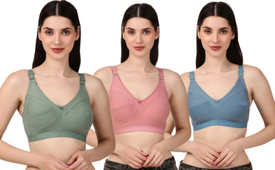 Xyra Women T-Shirt Non Padded Bra(Multicolor)