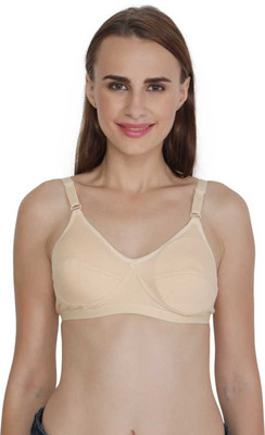 BENCOMM Mastectomy Cancer Women Maternity/Nursing Non Padded Bra(Beige)