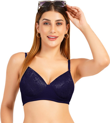 Mickaw Women Everyday Heavily Padded Bra(Blue)