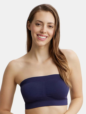 JOCKEY 1545 Wirefree Nylon Elastane Full Coverage Women Bralette Lightly Padded Bra(Blue)