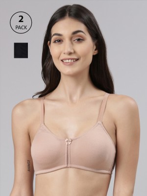 Dollar Missy Wire-Free Full Coverage Everyday Women Everyday Non Padded Bra(Black, Beige)