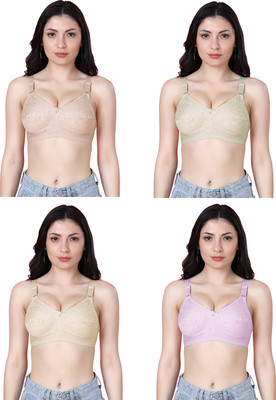 Shyam Sons FLAIR Dipali Women Minimizer Non Padded Bra(Yellow, Orange, Brown, Purple)