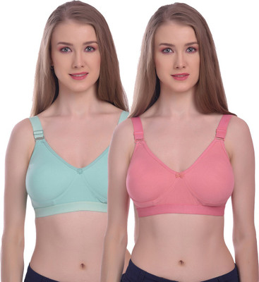elina Comfort, style, and support in every bra, every day Women Minimizer Non Padded Bra(Light Green, Pink)