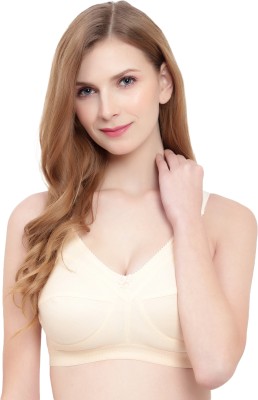 Bella Beauty Non Padded Full Coverage Seamed-Cup T-Shirt Bras Women Full Coverage Non Padded Bra(Yellow)