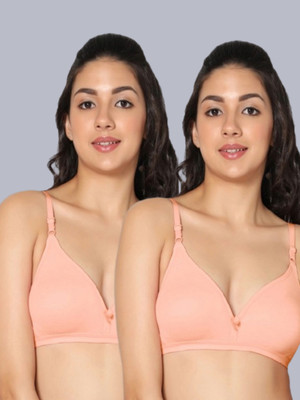 Eden EDEN02PEACHPEACH Women T-Shirt Non Padded Bra(Beige)