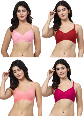 LILY enimsaj Women Everyday Non Padded Bra(Pink, Maroon, Red, Purple)