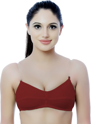 Nutex Sangini Transparent Straps Women Everyday Non Padded Bra(Maroon)
