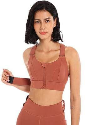 Kesar Lingeries yoga bra Women Sports Lightly Padded Bra(Black)