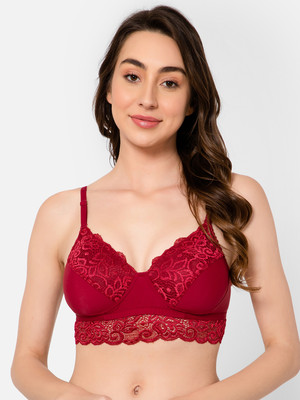 Clovia Women Bralette Lightly Padded Bra(Maroon)
