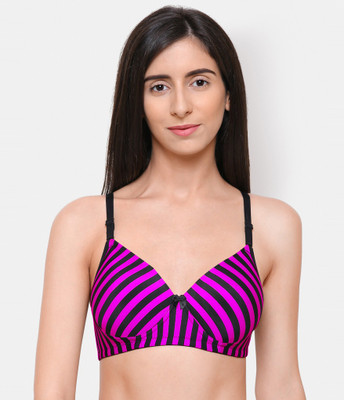 Erican ERPAD Women T-Shirt Lightly Padded Bra(Brown)