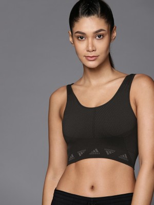 ADIDAS Women Sports Lightly Padded Bra(Black)