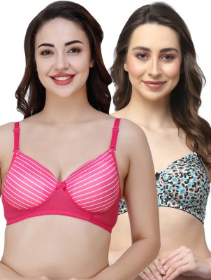 COLLEGE GIRL Polypad-701-Polypad-609 Women T-Shirt Lightly Padded Bra(Pink, Green)