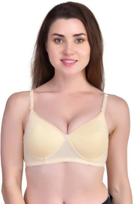 Thread sutra Everday T-Shirt Bra Women T-Shirt Lightly Padded Bra(Beige)