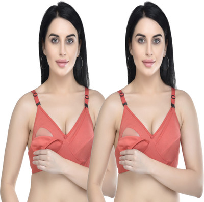 FASALVII Women Everyday Non Padded Bra(Red)