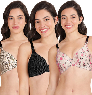 shyaway Women T-Shirt Lightly Padded Bra(Multicolor)
