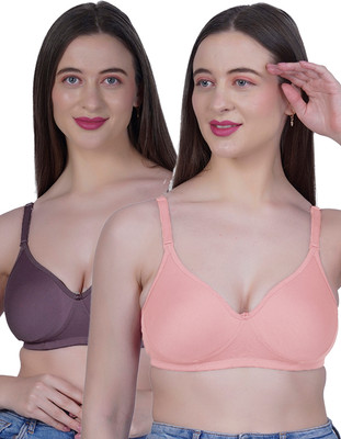 Shyam Sons FLAIR Navya Women T-Shirt Lightly Padded Bra(Purple, Orange)