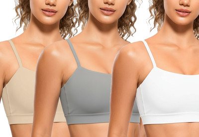 MEEMBOOLI Girls Training/Beginners Non Padded Bra(Multicolor)