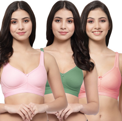COLLEGE GIRL CG1215 Women Everyday Lightly Padded Bra(Pink, Green, Pink)