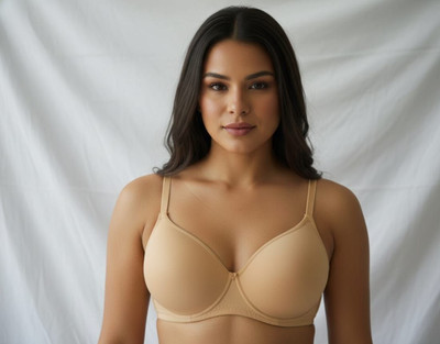 AmoraaWear Women Push-up Lightly Padded Bra(Beige)