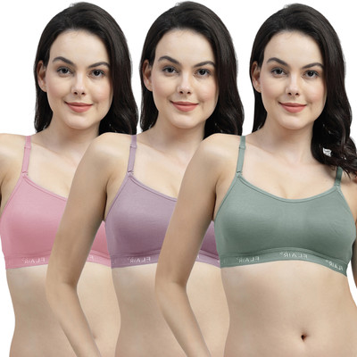 Shyam Sons FLAIR NWBrezza Women Sports Non Padded Bra(Green, Purple, Pink)