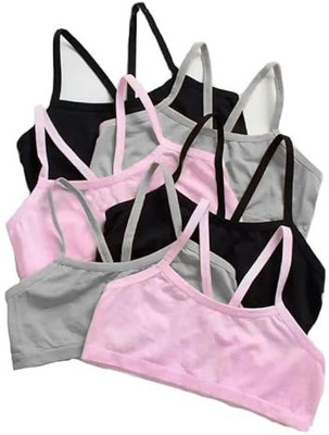 HouseOfCommon KMC-16918 Bra Women Sports Non Padded Bra(Black, Pink, Grey)